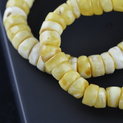 Matt yellow Amber beads bracelet